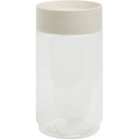 Банка для сыпучих продуктов Homver 1000 мл пластик цвет бежевый