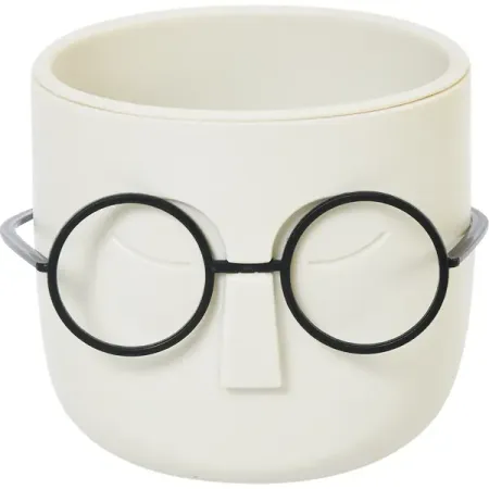 Кашпо для цветов Idea Стив ø11.5 h11 см v0.65 л пластик белый ротанг канцелярии capybara 21 шт