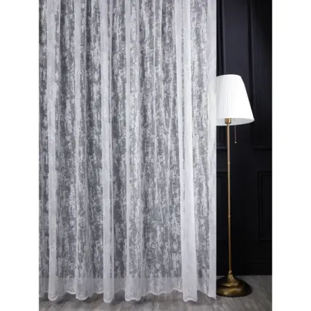 Тюль 1 м/п Жаккард сетка 290 см цвет белый