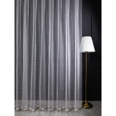 Тюль 1 м/п Пупырышки сетка 280 см цвет розовый