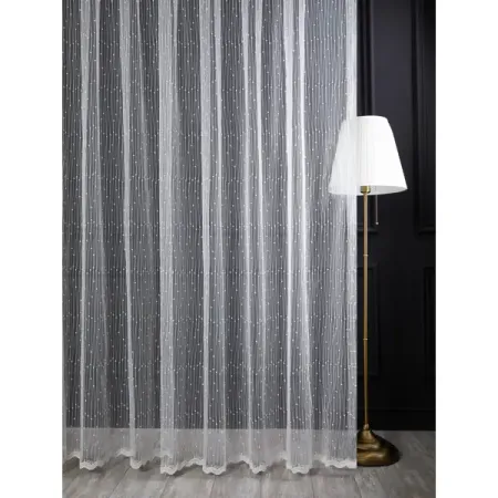 Тюль 1 м/п Пупырышки сетка 280 см цвет кремовый