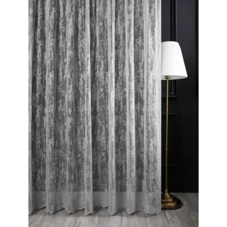 Тюль 1 м/п Жаккард сетка 290 см цвет серый