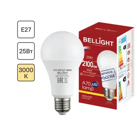 Лампа светодиодная Bellight E27 220-240 В 25 Вт груша 2100 лм теплый белый цвет света хадисы о воскрешении и конца света чудеса науки в сунне пророка