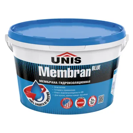 Гидроизоляция Unis Blue Membran 4 кг медицинские щипцы medeasy blue