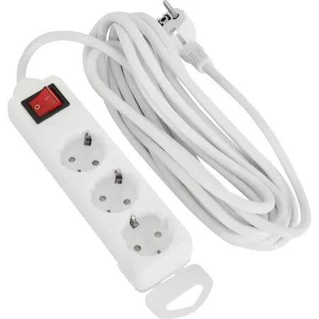 Удлинитель бытовой Lexman 3 розетки с заземлением 3x1.5 мм 5 м 3500 Вт с креплением и выключателем эллет ваггонер радостные вести комментарий на послание ап павла к галатам