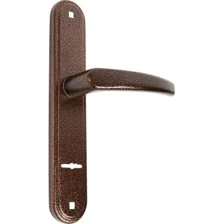 Ручка дверная входная на планке 4112 Вега антик