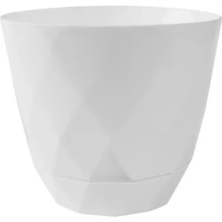 Горшок для цветов Homwer Laurel ø14.5 h12.5 см v1.3 л пластик белый