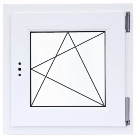 Пластиковое окно ПВХ VEKA одностворчатое 60x60 мм (ВхШ) однокамерный стеклопакет цвет белый/серый антрацит