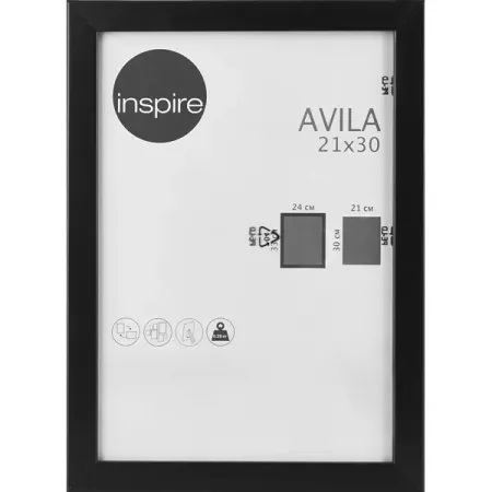 Рамка Inspire Avila 21x30 см МДФ цвет черный песочная фреска милый мишка рамка из картона