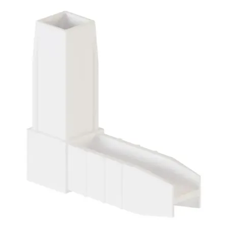 Коннектор 2 для профиля Лофт пластик белый
