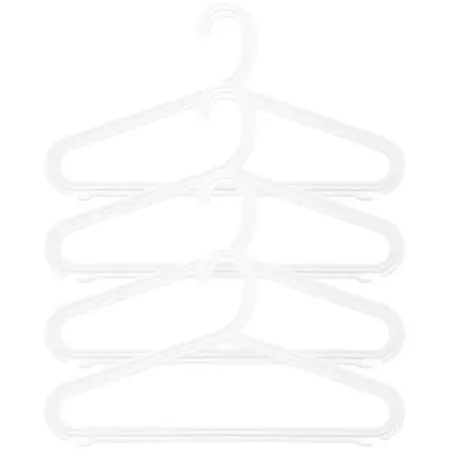 Набор вешалок Spaceo 42 см полипропилен цвет белый 4 шт