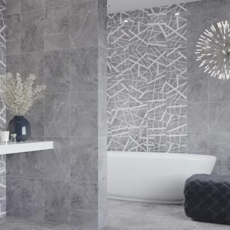 Плитка настенная Керамин Эйра 27.5x40 см 1.65 м² глянцевая цвет серый