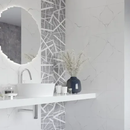 Плитка настенная Керамин Эйра 27.5x40 см 1.65 м² глянцевая цвет белый