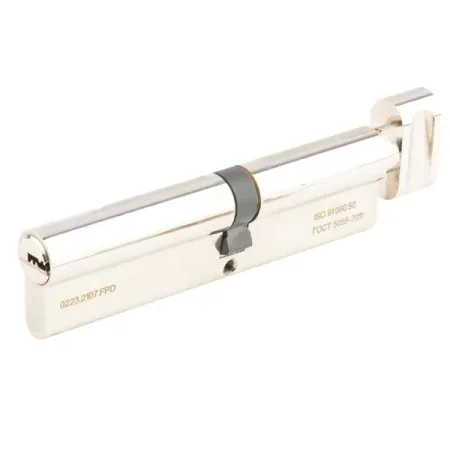 Цилиндр Apecs Pro 65x55 мм ключ/вертушка цвет никель защитные пломбы с отверстием для винтов 5 мм