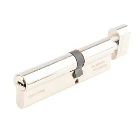 Цилиндр Apecs Pro 65x45 мм ключ/вертушка цвет никель защитные пломбы с отверстием для винтов 5 мм