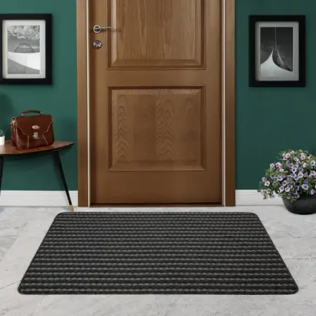 Коврик декоративный полипропилен Bendigo 67x100 см цвет черный 10 см силиконовые круглые термостойкие резиновые подставки для чая в стиле ретро подставка для напитков декоративный настольный коврик