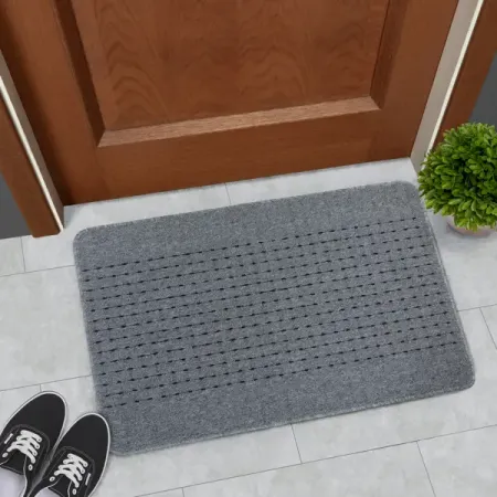 Коврик декоративный полипропилен Canberra 50x80 см цвет серый