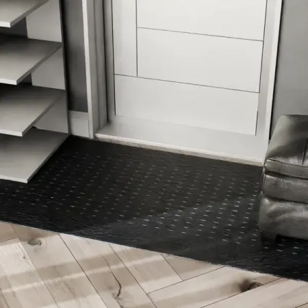 Коврик декоративный полипропилен Canberra 67x140 см цвет черный декоративный ковер miniso молния маккуин