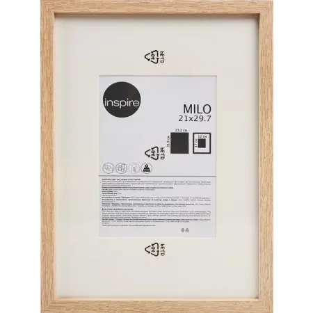 Рамка Inspire Milo 21x29.7 см цвет дуб заготовка для декорирования devente эллипсы 50x33 мм 8 штук