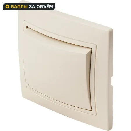 Выключатель встраиваемый Таймыр 1 клавиша цвет бежевый