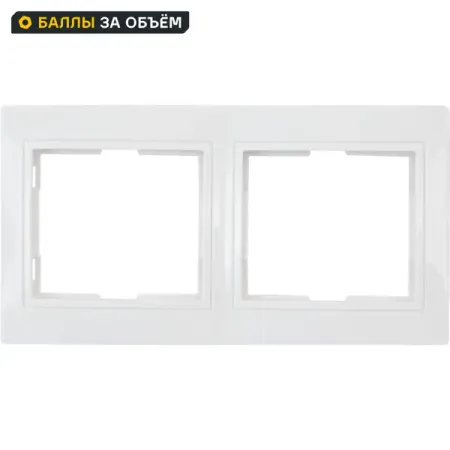 Рамка для розеток и выключателей горизонтальная Таймыр 2 поста цвет белый рамка 4 поста эра 12 классик белый
