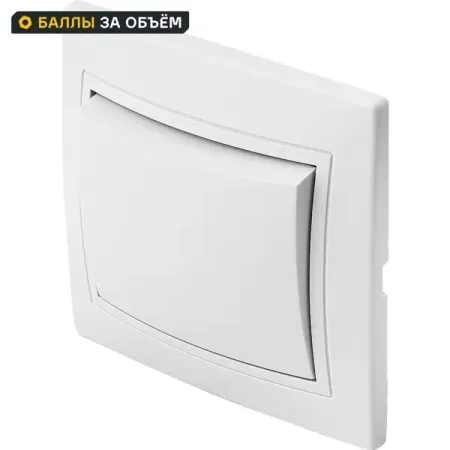 Выключатель встраиваемый Таймыр 1 клавиша цвет белый