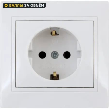 Розетка встраиваемая Tdm Electric Таймыр с заземлением цвет белый розетка двойная встраиваемая gusi electric с заземлением со шторкой белый