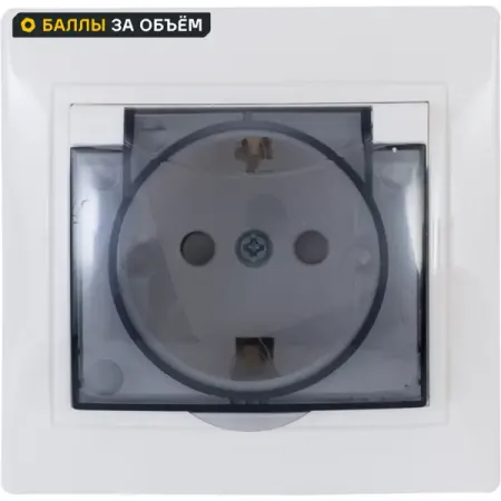 Розетка встраиваемая влагозащищённая Таймыр с заземлением со шторками IP44 цвет белый розетка двойная встраиваемая gusi electric с заземлением со шторкой белый