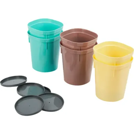 Комплект для рассады горшки со съемным дном Ingreen 8.3x8.3x20 полипропилен разноцветный 6 шт