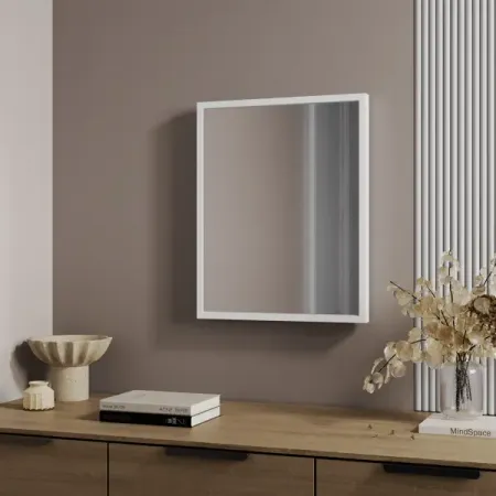 Зеркало декоративное Inspire Basic прямоугольное 40x50 см мдф цвет белый круглое декоративное зеркало в рамке