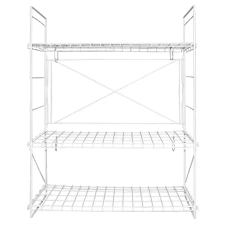 Подставка для цветочных горшков 29x79x26 металл белый