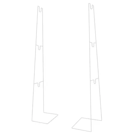 Подставка для линейных светильников 20x91x11 металл белый