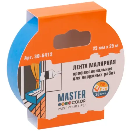 Лента малярная Master Color 25 мм х 25 м цвет синий
