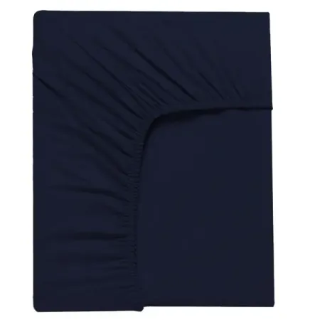Простыня Inspire 200x220 см сатин на резинке цвет темно-синий