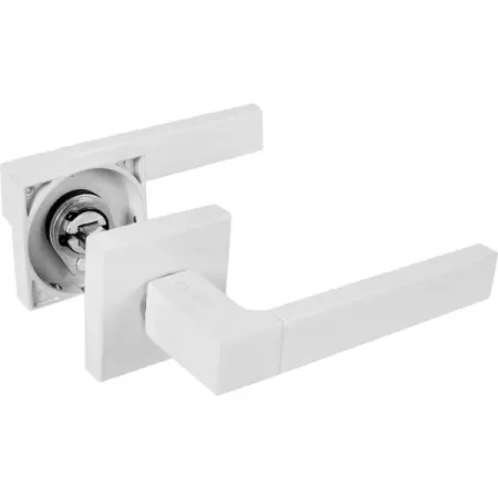 Ручки на розетке алюминий Песто 123 мм цвет матовый белый