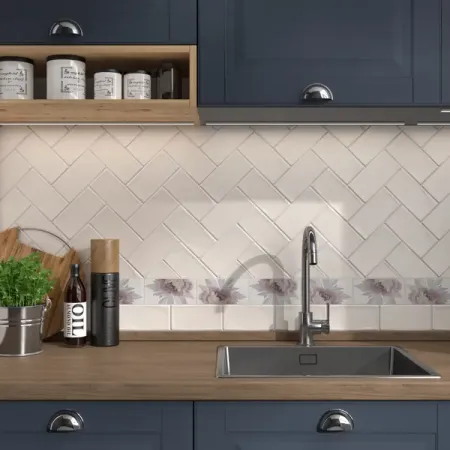 Плитка настенная Kerama Marazzi Тортона 7.4x15 см 1.07 м² матовая цвет бежевый настенная наклейка zinian абстрактные линии для кухни