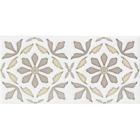 Декор настенный Kerama Marazzi Клемансо 7.4x15 см матовый цвет серо-бежевый декор настенный la favola гардения 40х28 см