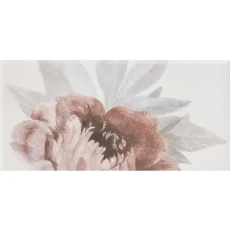 Декор настенный Kerama Marazzi Тортона 7.4x15 см матовый цвет серо-розовый декор настенный la favola гардения 40х28 см