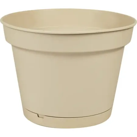 Горшок цветочный Homver Mint ø310 h22.7 см v10.7 л пластик светло-бежевый