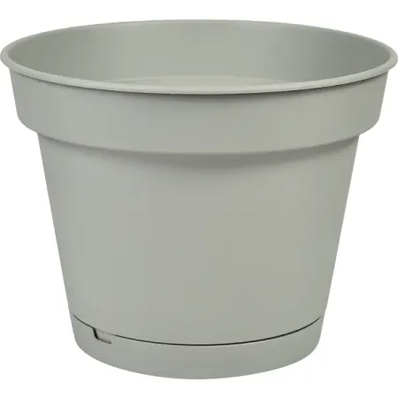 Горшок цветочный Homver Mint ø240 h18.4 см v5 л пластик серый горшок гончар скарлет 3 бело серый d 12 см h 13 см v 1 2 л