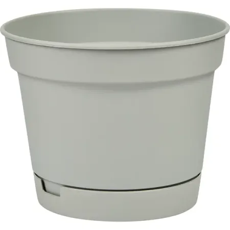 Горшок цветочный Homver Mint ø120 h9.4 см v0.7 л пластик серый горшок гончар скарлет 3 бело серый d 12 см h 13 см v 1 2 л
