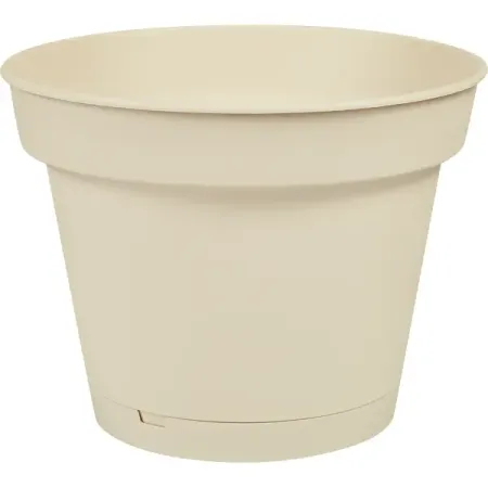 Горшок цветочный Homver Mint ø240 h18.4 см v5 л пластик светло-бежевый