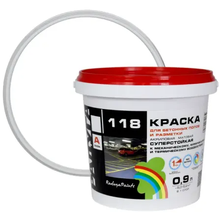 Краска для пола Радуга ВДАК-118 суперстойкая матовая цвет белый 0.9 л автомобильные плавкие предохранители ans из 5 10 шт