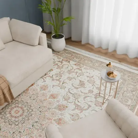 Ковер полиэстер Viyana 250x350 см цвет кремовый декоративные наволочки для подушек полиэстер хлопок абстрактный узор