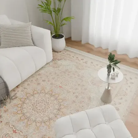 Ковер полиэстер JZ006 200x300 см цвет серебристый декоративный ковёр 200x300 см