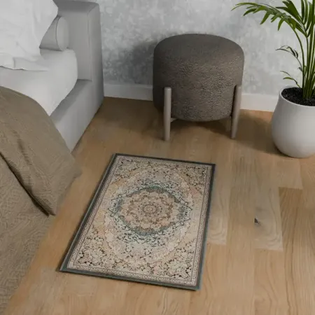 Ковер полиэстер Anosha 50x80 см цвет голубой наволочки zuexvofy 50x70 50x75 50x80 см красный полиэстер