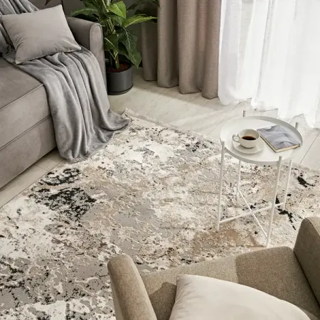 Ковер полиэстер Премиум 83620_65 80x150 см цвет бежевый