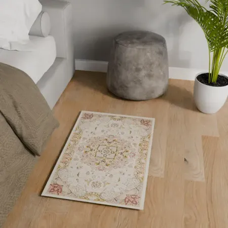 Ковер полиэстер Anisa 50x80 см цвет кремовый наволочки zuexvofy 50x70 50x75 50x80 см красный полиэстер