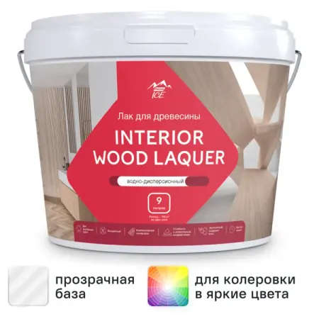 Лак для мебели акриловый Parade Interior Wood Laquer цвет прозрачный матовый 9 л прозрачный акриловый купол для камеры owlcat 109x56 2