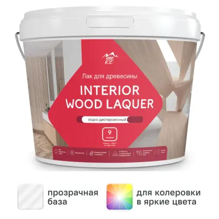 Лак для мебели акриловый Parade Interior Wood Laquer цвет прозрачный глянцевый 9 л прозрачный акриловый купол для камеры owlcat 109x56 2